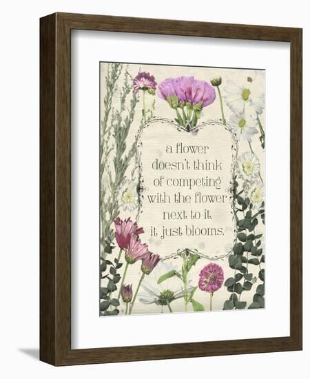 Pressed Floral Quote III-null-Framed Art Print