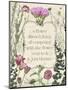 Pressed Floral Quote III-null-Mounted Art Print