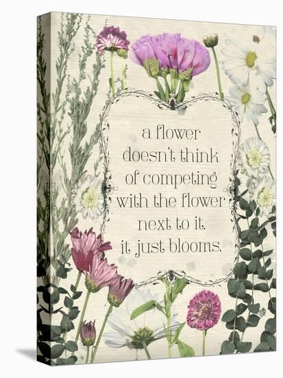 Pressed Floral Quote III-null-Stretched Canvas