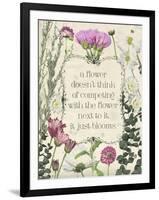 Pressed Floral Quote III-null-Framed Art Print