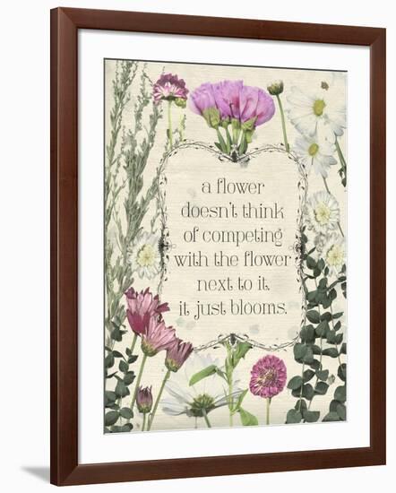 Pressed Floral Quote III-null-Framed Art Print