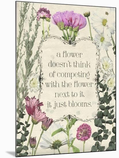 Pressed Floral Quote III-null-Mounted Art Print