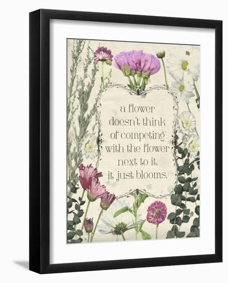 Pressed Floral Quote III-null-Framed Art Print