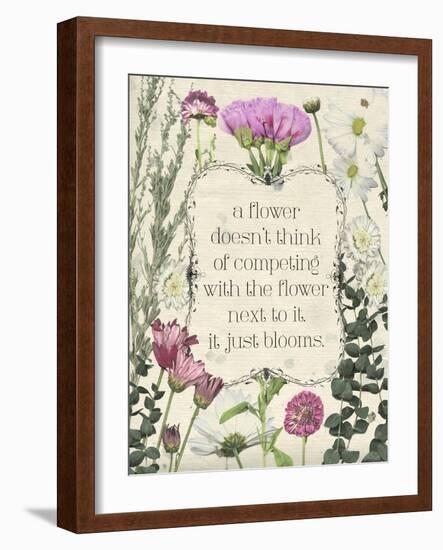 Pressed Floral Quote III-null-Framed Art Print