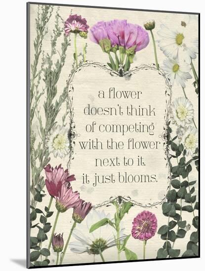 Pressed Floral Quote III-null-Mounted Art Print