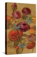 Pressed Flowers II on Gold-Silvia Vassileva-Stretched Canvas
