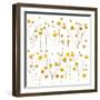 Pressed Yellow Wildflowers-Iwona Grodzka-Framed Art Print