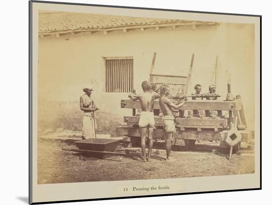 Pressing the fecula, 1877-Oscar Jean Baptiste Mallitte-Mounted Giclee Print
