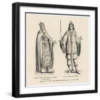 Prester John Legendary Christian King and Priest of the Middle Ages Pictured Here with His Page-null-Framed Art Print
