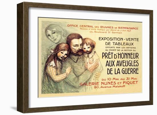 Pret d'Honneur aux Aveugles de la Guerre, c.1917-Théophile Alexandre Steinlen-Framed Art Print