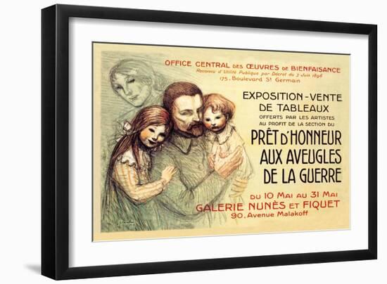 Pret d'Honneur aux Aveugles de la Guerre, c.1917-Théophile Alexandre Steinlen-Framed Art Print