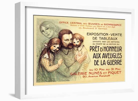 Pret d'Honneur aux Aveugles de la Guerre, c.1917-Théophile Alexandre Steinlen-Framed Art Print