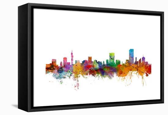 Pretoria South Africa Skyline-Michael Tompsett-Framed Stretched Canvas