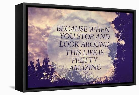 Pretty Amazing-Vintage Skies-Framed Stretched Canvas