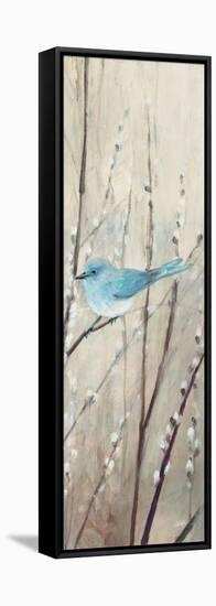 Pretty Birds Neutral III-Julia Purinton-Framed Stretched Canvas