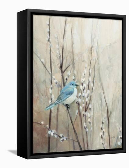 Pretty Birds Neutral IV Crop-Julia Purinton-Framed Stretched Canvas