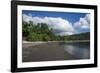 Pretty black sand volcanic beach, Epi Island, Shepherd Islands, Vanuatu, Pacific-Michael Runkel-Framed Photographic Print