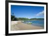 Pretty black sand volcanic beach, Epi island, Shepherd Islands, Vanuatu, Pacific-Michael Runkel-Framed Photographic Print