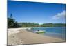 Pretty black sand volcanic beach, Epi island, Shepherd Islands, Vanuatu, Pacific-Michael Runkel-Mounted Photographic Print