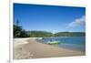 Pretty black sand volcanic beach, Epi island, Shepherd Islands, Vanuatu, Pacific-Michael Runkel-Framed Photographic Print