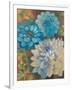 Pretty Blue Dahlias 1-Vera Hills-Framed Art Print