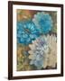 Pretty Blue Dahlias 1-Vera Hills-Framed Art Print