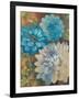 Pretty Blue Dahlias 1-Vera Hills-Framed Art Print