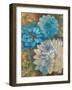 Pretty Blue Dahlias 1-Vera Hills-Framed Art Print