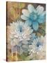 Pretty Blue Dahlias 2-Vera Hills-Stretched Canvas