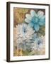 Pretty Blue Dahlias 2-Vera Hills-Framed Art Print