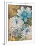 Pretty Blue Dahlias 2-Vera Hills-Framed Art Print