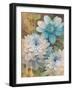 Pretty Blue Dahlias 2-Vera Hills-Framed Art Print