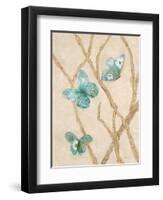 Pretty Blue Flight 1-Colleen Sarah-Framed Art Print