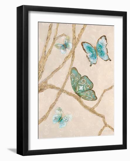 Pretty Blue Flight 2-Colleen Sarah-Framed Art Print