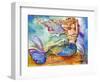 Pretty Blue Mermaid-sylvia pimental-Framed Art Print