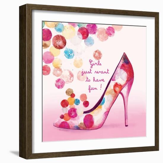 Pretty Bubble Shoe-Colleen Sarah-Framed Premium Giclee Print