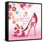 Pretty Bubble Shoe-Colleen Sarah-Framed Stretched Canvas