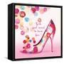 Pretty Bubble Shoe-Colleen Sarah-Framed Stretched Canvas