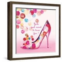 Pretty Bubble Shoe-Colleen Sarah-Framed Art Print