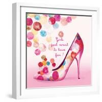 Pretty Bubble Shoe-Colleen Sarah-Framed Art Print