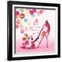 Pretty Bubble Shoe-Colleen Sarah-Framed Art Print