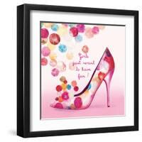 Pretty Bubble Shoe-Colleen Sarah-Framed Art Print