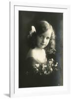 Pretty Child with Flowers-null-Framed Photographic Print