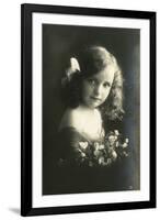 Pretty Child with Flowers-null-Framed Photographic Print