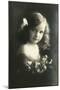 Pretty Child with Flowers-null-Mounted Photographic Print