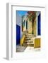 Pretty Colored Streets of Greek Islands-Maugli-l-Framed Photographic Print