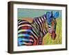 Pretty Colorful Zebra-sylvia pimental-Framed Art Print