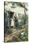 Pretty Cottage Garden-Alfred Augustus Glendenning-Stretched Canvas