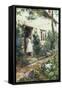 Pretty Cottage Garden-Alfred Augustus Glendenning-Framed Stretched Canvas