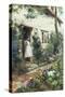 Pretty Cottage Garden-Alfred Augustus Glendenning-Stretched Canvas